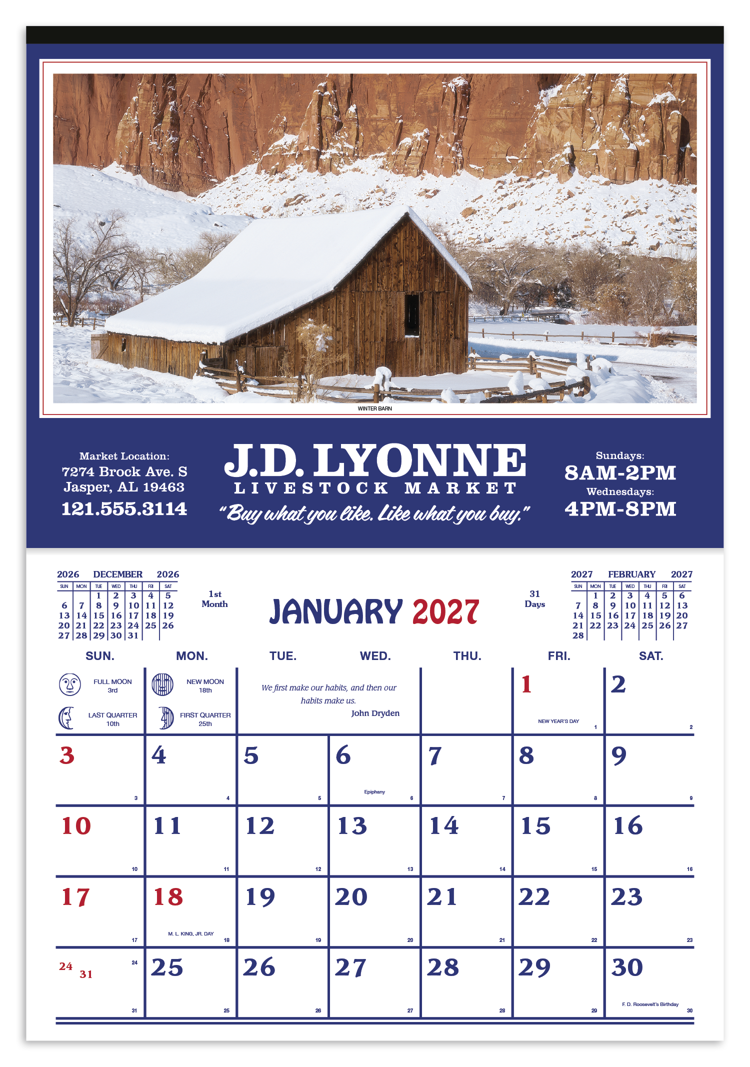 Skinner & Kennedy® Farm Calendar