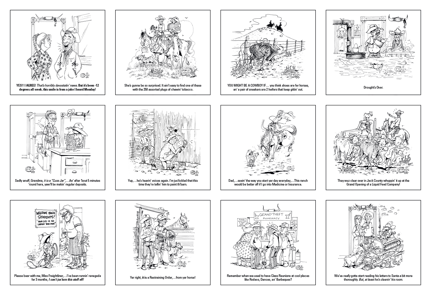 Triumph® Calendars Press-N-Stick Cowboy Calendar 1173