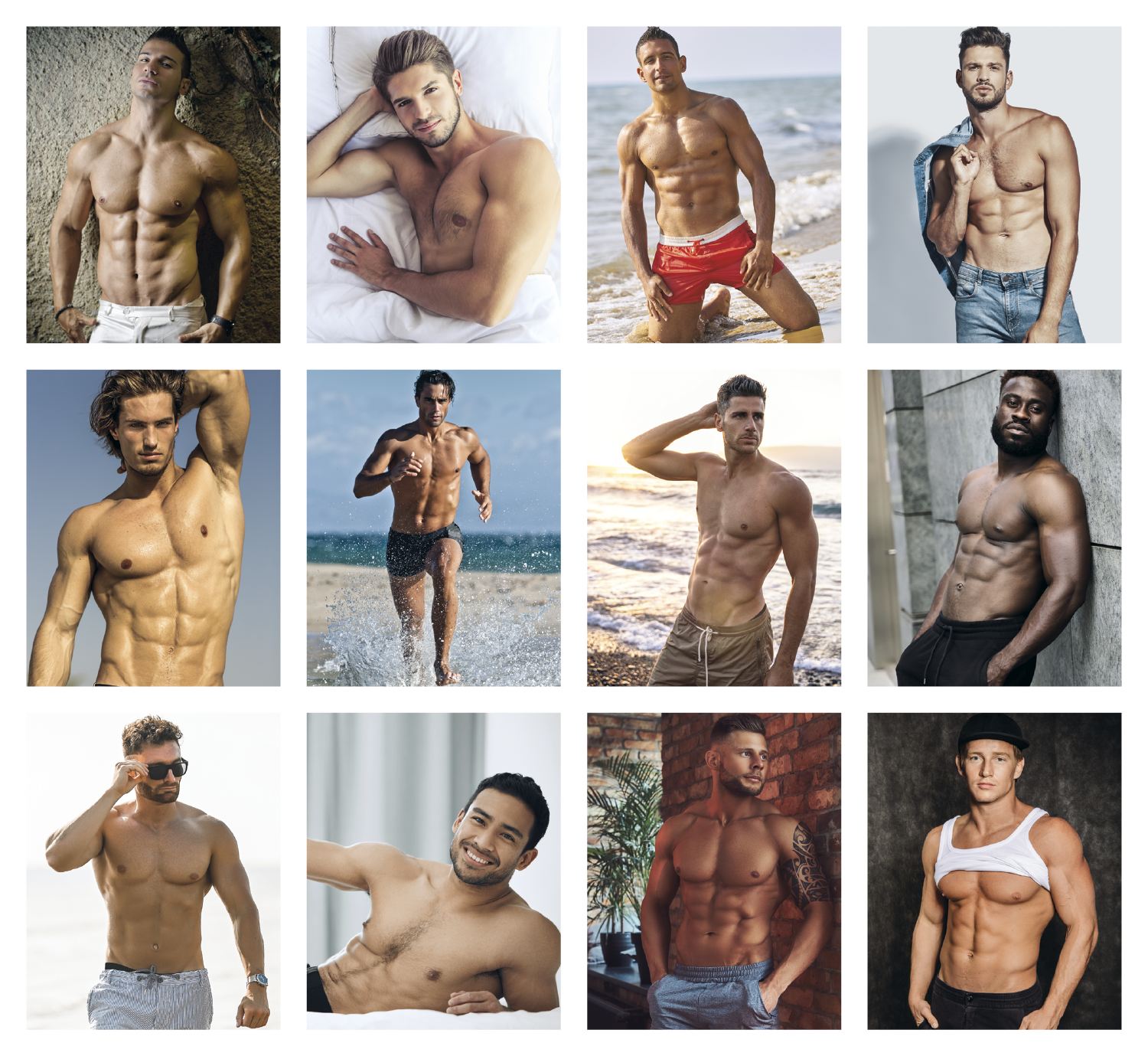 Triumph® Calendars Press-N-Stick Male Call Calendar 1755